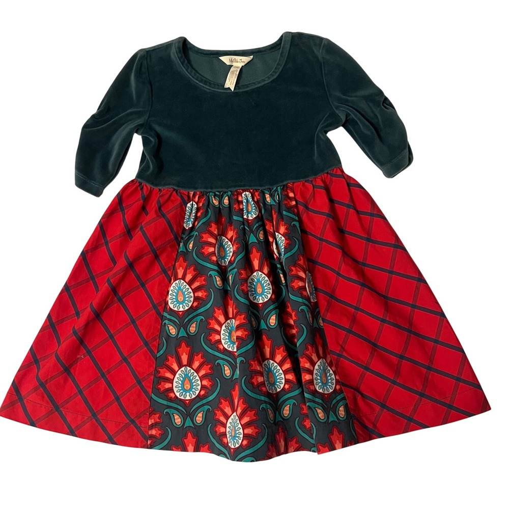Matilda Jane Size 6 Christmas Dress In the Spirit Dress Red Green Holiday